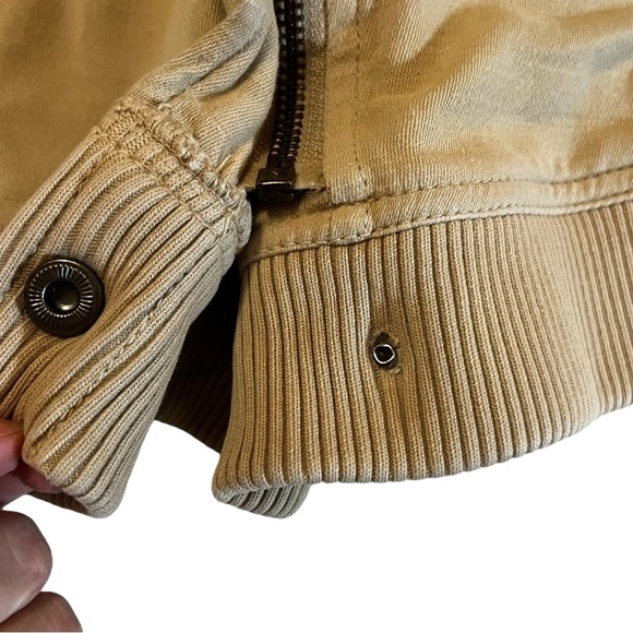 Free People Carmen Moto Jacket Beige Size Medium - Picture 7 of 14